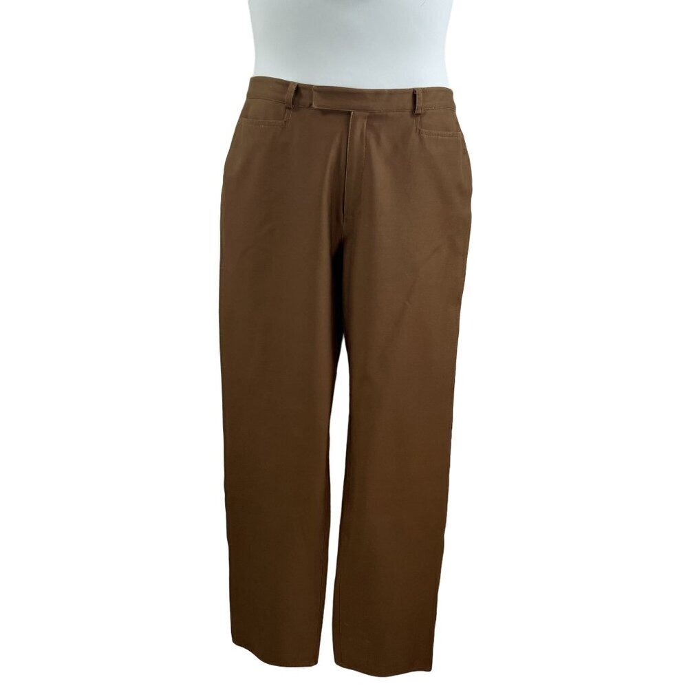 Yansi Fugel Womens 10 Washable Suede Pants High Rise Premium Stretch Dress Pants